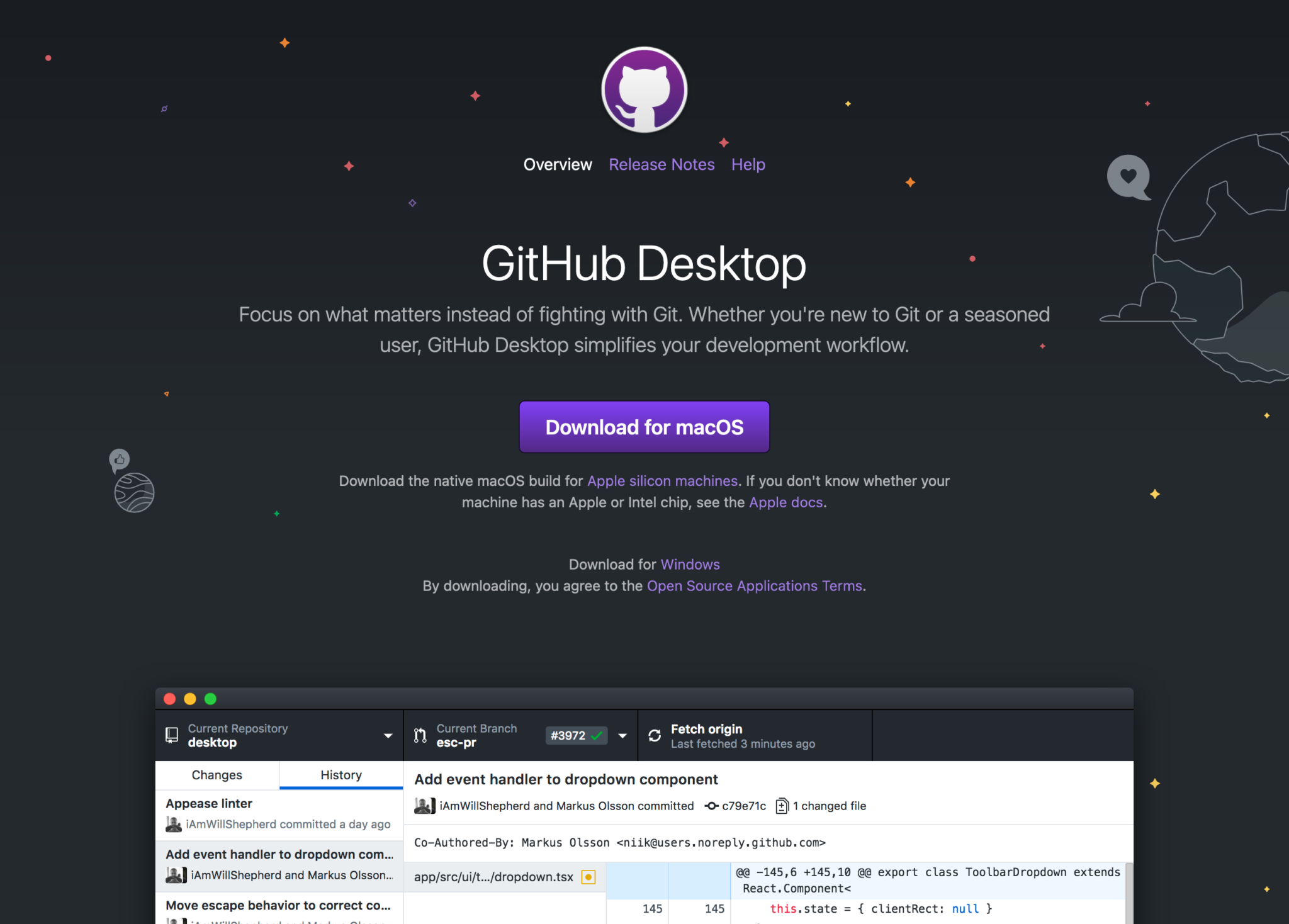 Github messages