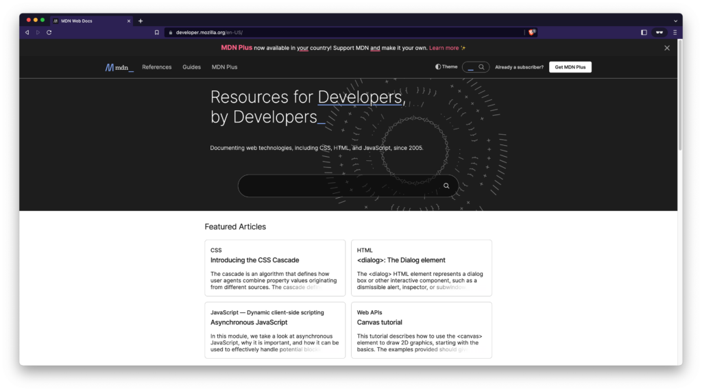 Mozilla Developer Network Simple Dev